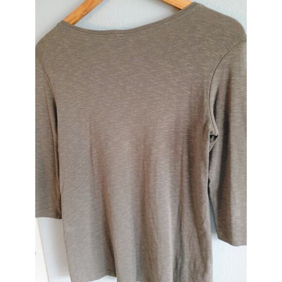 Cynthia rowly 3/4 sleeve pocket tshirt women's small neutral - Picture 6 of 6